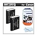 2 Pack Battery Kit For Canon PowerShot SX260 HS, SX260HS, Canon PowerShot SX280 HS, SX280HS, SX500 IS, SX500IS, SX510 HS, SX510HS, SX170 IS, S120 Digital Camera Includes 2 Extended Replacement (1200Mah) NB-6L Batteries + Screen Protectors + Cleaning Cloth