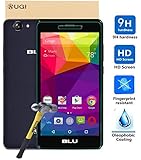 BLU Life XL Screen protector, KuGi &reg; BLU Life XL - High Quality 9H Hardness HD clear Tempered Glass Screen Protector for apple BLU Life XL 5.5 inch smartphone. (1 pcs)