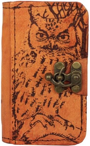 Wild Owl Samsung Galaxy S3 Cases Vintage Leather Cover Wallet Handmade Side Flip Case Covers Lock Brown