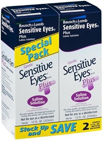 Sensitive Eyes Plus Saline Solution, 12 Fluid Ounce (Pack of 12) by Sensitive Eyes