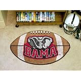 Alabama Crimson Tide FOOTBALL-SHAPED AREA WELCOME BATH MAT RUG by 1stDownShop