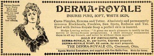 1899 Ad Derma Royale Co Pimples Eczema Skin Remedy - Original Print Ad