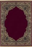 Shaw Area Rugs: Kathy Ireland Essentials Rug: Manor Border Ruby Red 21850: 2'3
