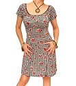 Blue Banana Blue Red Floral Gypsy Mini Dress