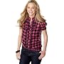 Fleurish Plaid Ruffled Blouse with Camisole