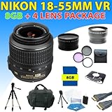 Nikon 18-55mm Vr Af-s Dx Nikkor Lens + Deluxe Accessory Kit for Nikon D40,  ....