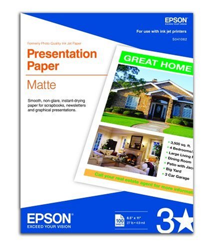 Epson S041062 Photo Quality Inkjet Letter Paper (100 Sheets)