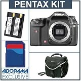 Pentax K20D Digital SLR Camera Kit, with 2 GB SD Memory Card, Spare DL-150 Type Lithium-Ion Rechargeable Battery, Slinger System Bag,