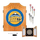 NBA Denver Nuggets Wood Dart Cabinet Set