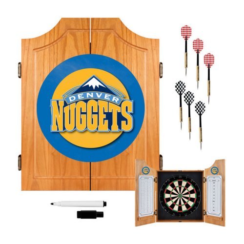 NBA Denver Nuggets Wood Dart Cabinet Set