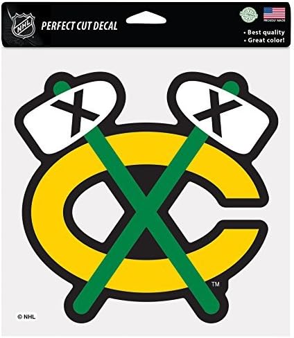 NHL Chicago Blackhawks Tomahawk Perfect Cut Color Decal, 8 x 8, Multicolor by WINAV