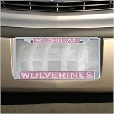Michigan Wolverines Pink and Silver License Plate Frame