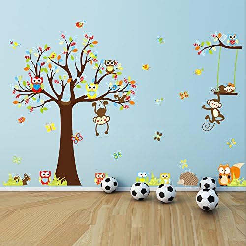 Wild Animal Peel and Stick Wall Decals PVC Removable Wall Sticker Vinyl Art Wall Decal for kid bedroom