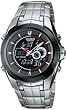 Casio Men's Edifice EFA119BK-1AV Silver Stainless-Steel Quartz Watch with Black Dial