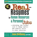 real resumes for human resources  personnel jobs