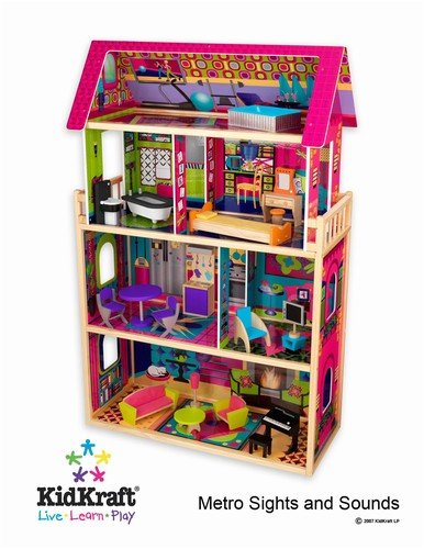 Childrens Toyshop  Toys : Glamour Dollhouse with Lights and Sounds
