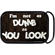 Real Wood Silver I'm Not as Dumb Belt Buckle