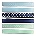 LaRibbons Decorating Trim Sewing Craft Ribbon Bulk - 1/2''X 2 Yard Each Roll - 32 Assorted Designs (Pale Blue) (3/8