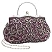 MG Collection Adele Embroidered Seed-Beaded Evening Purse