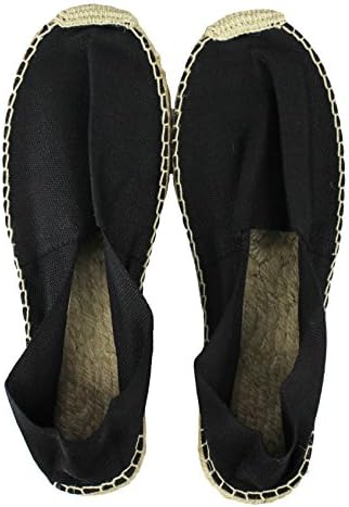 Cotheeka Natural Fiber Jute and Canvas Mens Espadrilles (US Mens 10 /EU 43, Black)