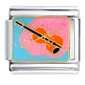 Buy Violin Music Melody Musical Italian Charms Bracelet Link made by Pugster now!
