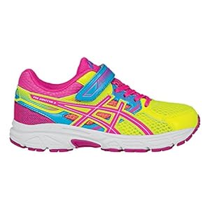 ASICS Pre Contend 3 PS Running Shoe (Infant/Toddler/Little Kid), Flash Yellow/Hot Pink/Turquoise, 10 M US Toddler