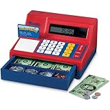 Learning Resources Pretend & Play Calculator Cash Register, Regular, Standard Packaging (Red/Blue)