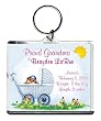 Proud Grandma Too Cute Birth Announcement Photo Key Chain, Personalized, 2.75" x 3.25" Carriage (Boy)