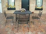 5pc Wrought Iron Patio Dining Set
