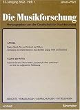 Produkt-Bild: Die Musikforschung