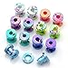 PiercingJ 14pcs Mixed Colors Punk Acrylic Screw Tunnel Stretcher Ear Stretching Kit 12g 8g 6g 4g 2g 0g 00g 1/2