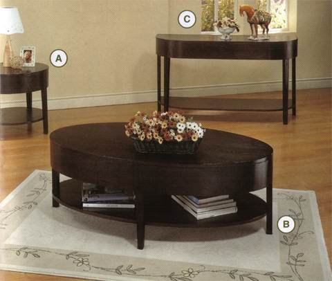 Coaster Gough Round End with Shelf