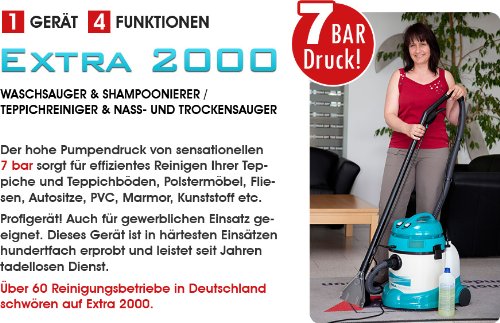 PROFI Waschsauger Teppichreiniger mit 7 bar Druck