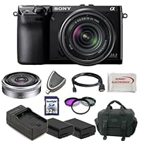 Sony Alpha NEX-7 Kit. Package Includes: NEX7 Digital Camera with 18-55mm Lens, Sony E-Mount SEL16F28 16mm f/2.8 Wide-Angle Alpha E-Mount Lens, Filter Kit, 2 Extended Life Batteries, Rapid Travel Charger, 32GB Memory Card, Memory Card Reader, HDMI Cable, Soft Carrying Case, SSE Microfiber Cleaning Cloth