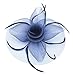 Womens Big Flower Mesh Feather on Hair Clip Headwear Fascinator