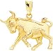 14K Gold Taurus Zodiac Pendant