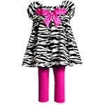 Newborn Infant Toddler Girl Black Zebra Print Tunic Leggings Outfit $27.99