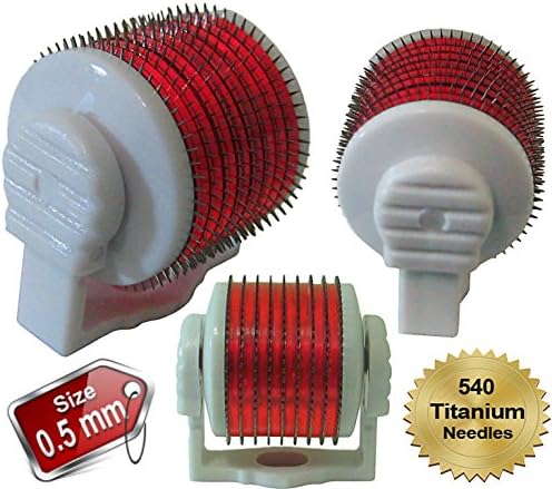 New Derma Roller Replacement Head 0.5mm Bundle + 5 Page How-to Guide for Youyaner Detachable Dermaroller Complete Bundle Kit - 540 Titanium Micro Needle Roller for Easy Removal of Wrinkles, Acne Scars, Hair Loss, Stretch Marks and Sun Damage. Quickly Look Younger and Avoid Skin Aging with Skin Needling Treatment and Collagen Induction Therapy. (100% CE Approved Dermal Roller Attachment Guaranteed to Exceed Highest Safety Standards)