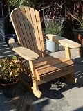 Trueshopping Bowland Garden / Patio Rocking Chair Natural Wood Finish