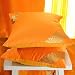 Pumpkin Sari Cushion Covers / Saree Pillow covers 16 X 16 Inches