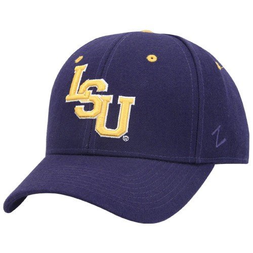 Zephyr LSU Tigers Purple DH Letter Fitted Hat (7 1/8)