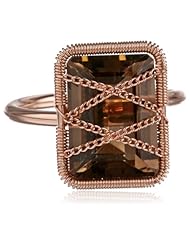 14k Gold Silver 7.2 cttw Emerald Cut Gemstone Cocktail Ring, Size 7