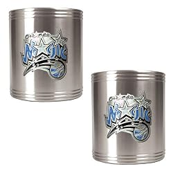 Orlando Magic NBA 2pc Stainless Steel Can Holder Set - Primary Logo by Great American Products