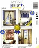 McCall's 8211 Home Decor Sewing Pattern Sheers Cornice Shade Curtains Panels