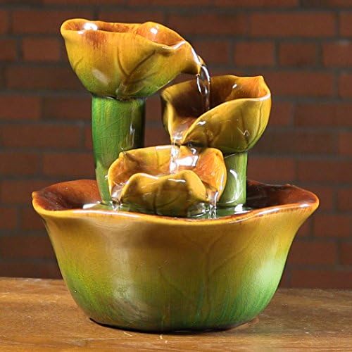 Cascading Leaves Tabletop Fountain