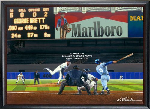George Brett's Bronx Bomb - Oversized Framed Canvas Art Print - Kansas City Royals