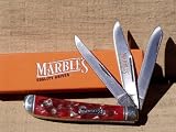 Marbles - 3 Blade Red Bone Trapper Knife
