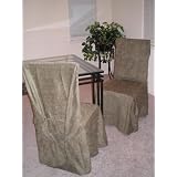 6 Pieces Olive Green Dining Chair Slipcovers by 