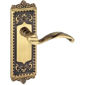 Click here to buy Grandeur GS10-WINPRT-VB Windsor Longplate with Portofino Lever, Passage, Vintage Brass... by Grandeur.