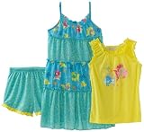 Komar Kids Girls 7-16 Blue Fish 3 Piece Pyjama